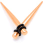 Rose Gold Tone Anodized Straight Taper Set Available in Sizes  14 Gauge to 00 Gauge