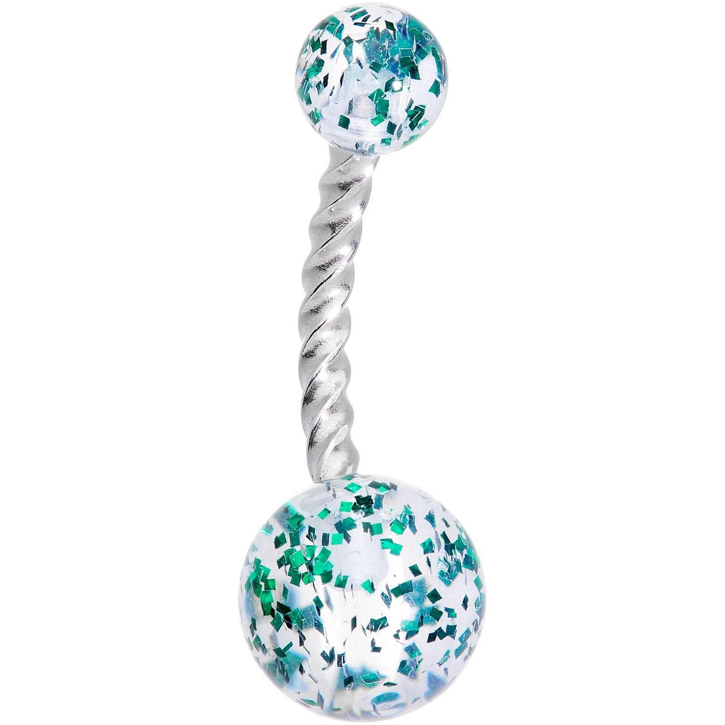 Aurora Gem Variety St Patricks Day Shamrock Belly Ring Set of 4