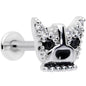 16 Gauge 5/16 Clear CZ Gem Bulldog Labret Monroe Tragus