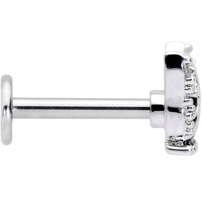 16 Gauge 5/16 Clear CZ Gem Bulldog Labret Monroe Tragus