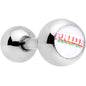 16 Gauge 1/4 Rainbow Text Gay Pride Cartilage Tragus Earring