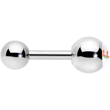 16 Gauge 1/4 Rainbow Text Gay Pride Cartilage Tragus Earring