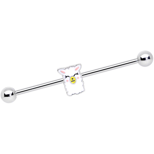 14 Gauge Sweet Llama Industrial Barbell 38mm