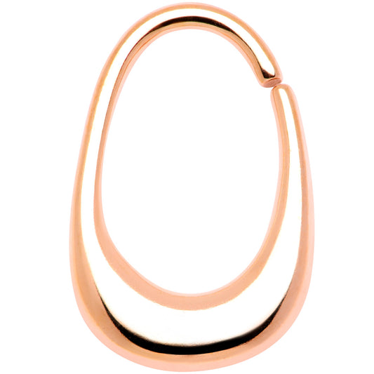 16 Gauge 5/16 Rose Gold Tone Oval Cartilage Tragus Daith