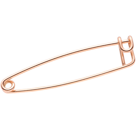 14 Gauge Rose Gold Tone Punk Rock Safety Pin Industrial Barbell 38mm