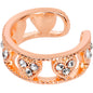 Clear Gem Rose Gold Tone Ring of Hearts Non Pierced Ear Cuff