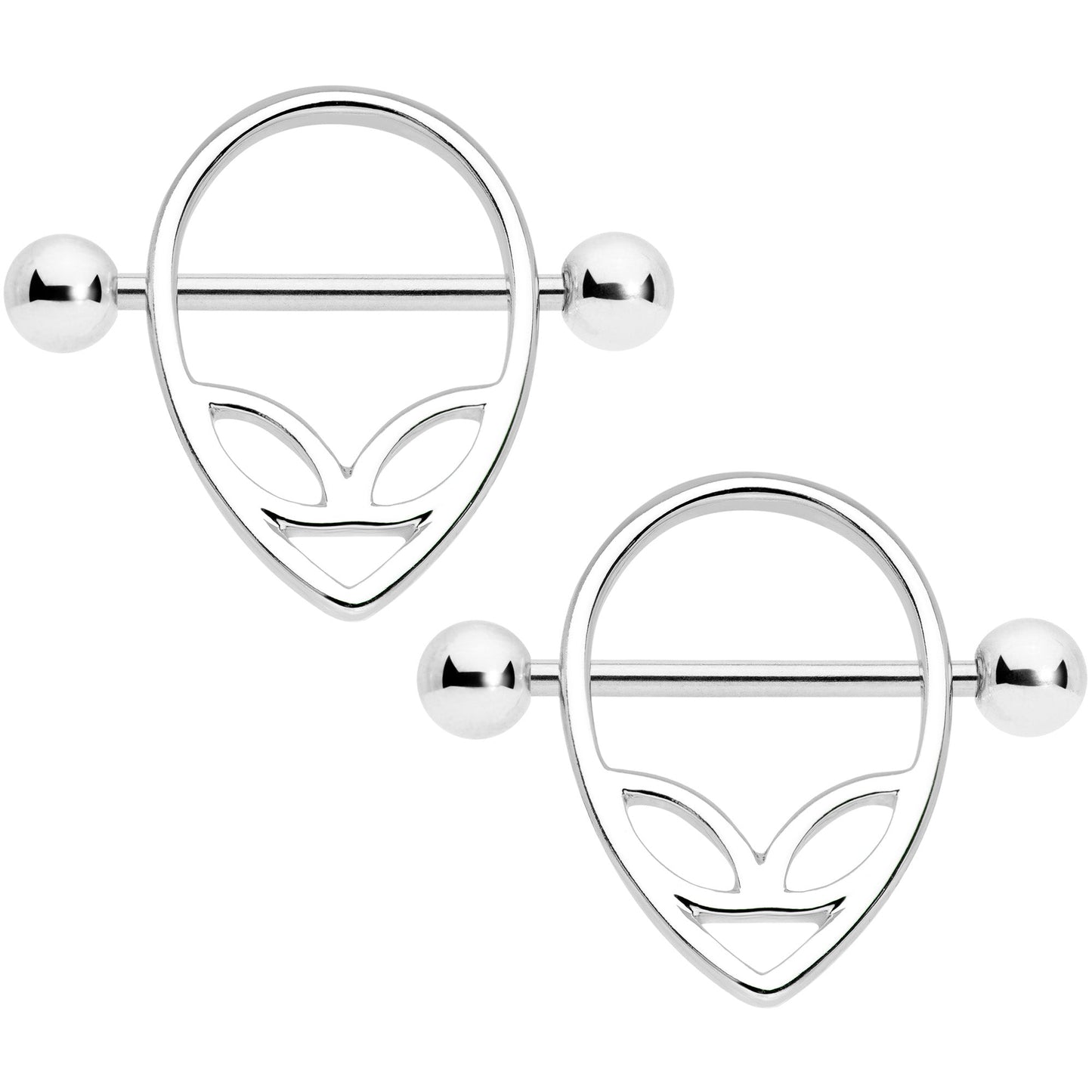 14 Gauge 9/16 UFO Alien Nipple Shield Set