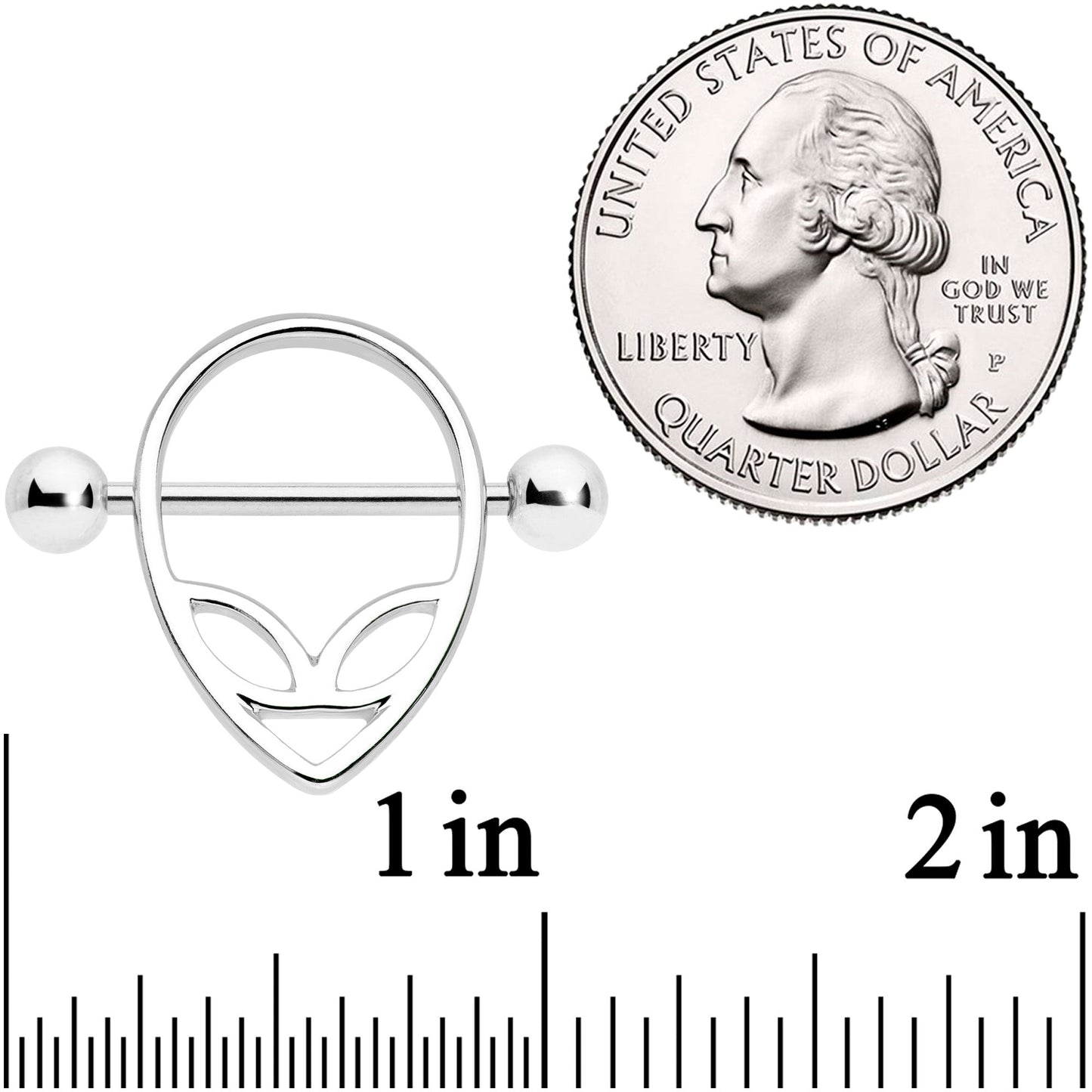 14 Gauge 9/16 UFO Alien Nipple Shield Set