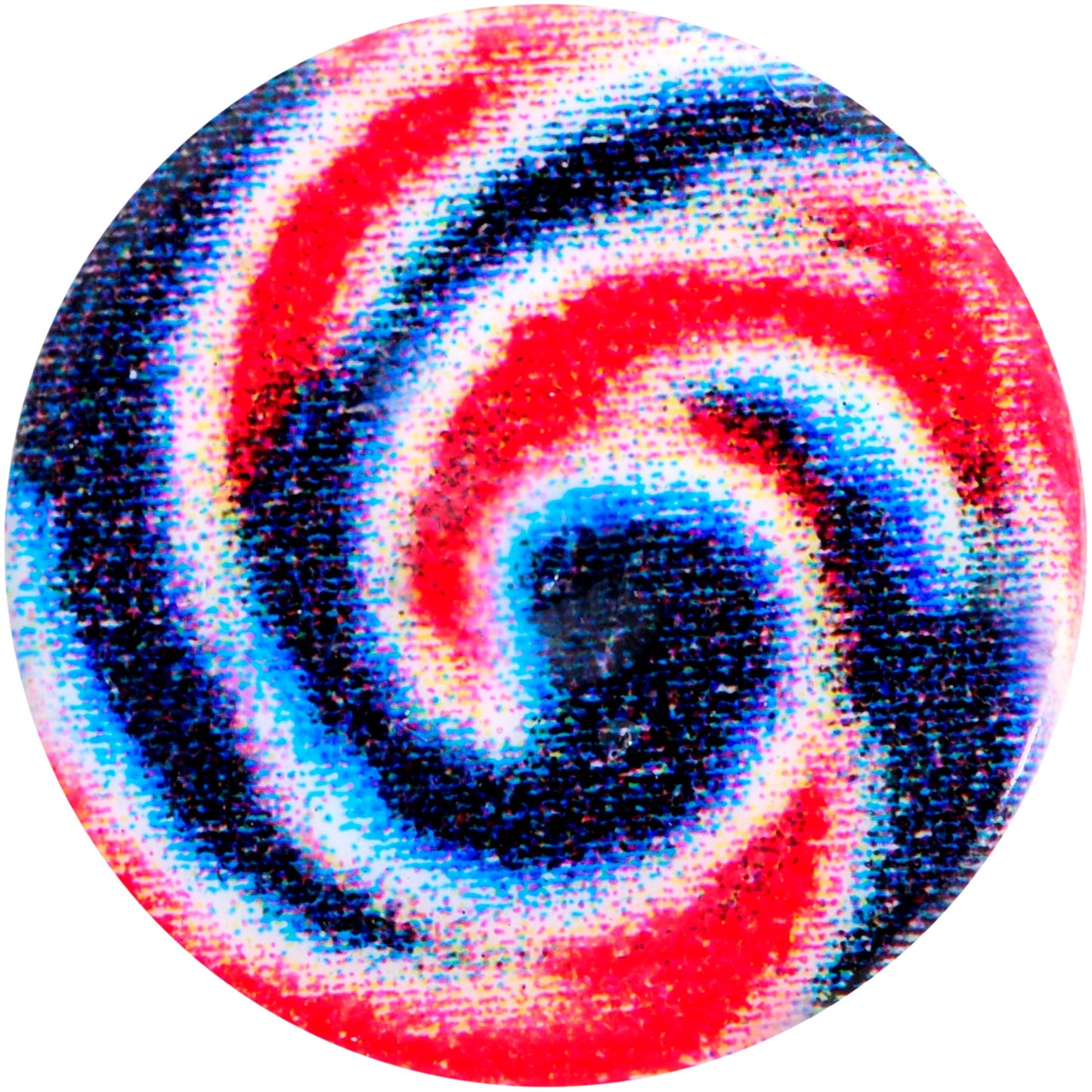 16 Gauge 1/4 Red Blue Candy Swirl Cartilage Tragus Earring