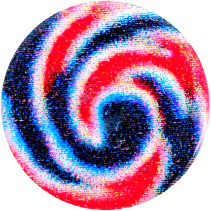 16 Gauge 1/4 Red Blue Candy Swirl Cartilage Tragus Earring