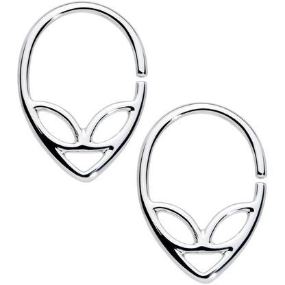 14 Gauge 9/16  UFO Alien Nipple Ring Set