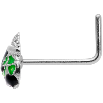 22 Gauge 5/16 St Patricks Day Pot O Gold L Shaped Nose Ring