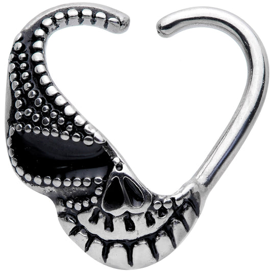 16 Gauge 3/8 Skull Halloween Right Heart Closure Ring