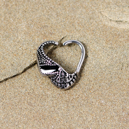 16 Gauge 3/8 Skull Halloween Right Heart Closure Ring