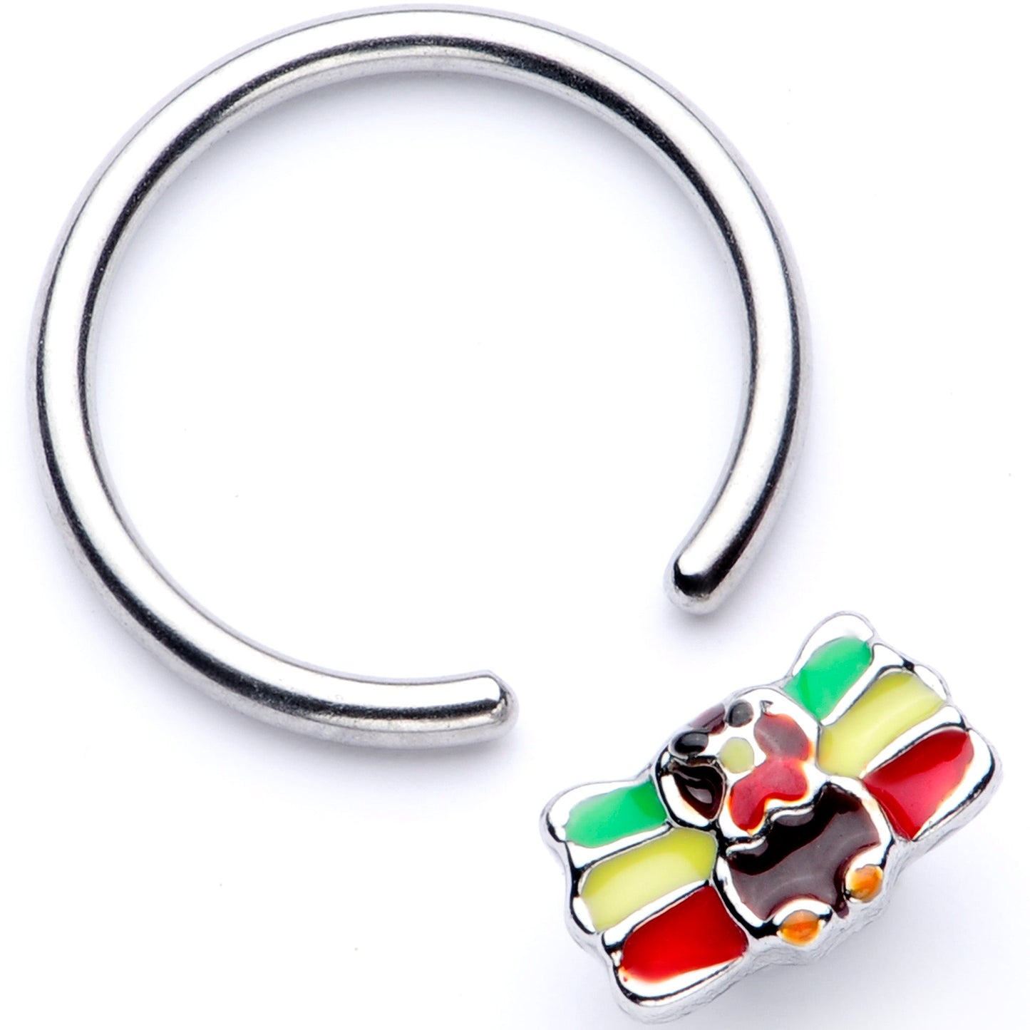 16 Gauge 3/8 Rasta Turkey Thanksgiving BCR Captive Ring