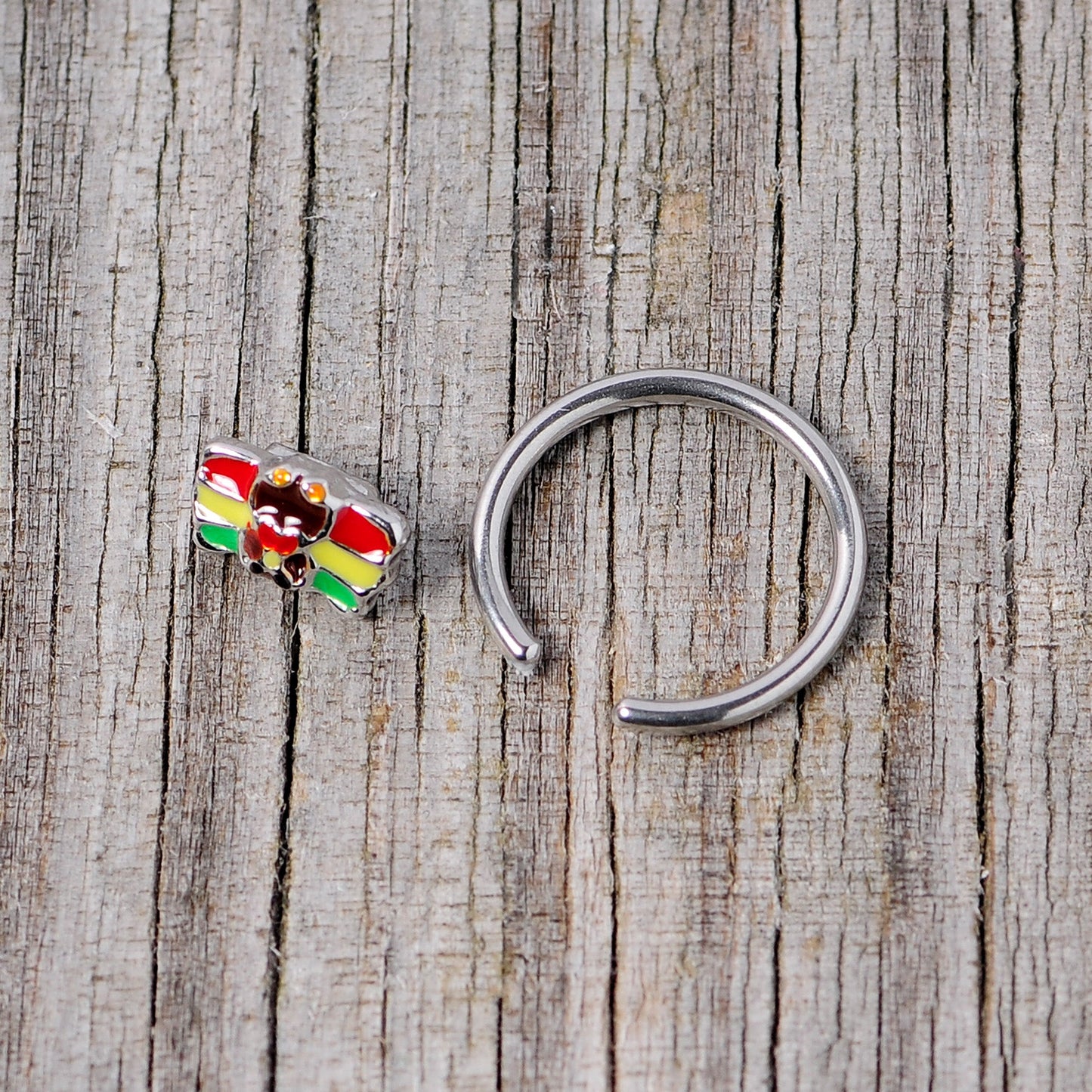 16 Gauge 3/8 Rasta Turkey Thanksgiving BCR Captive Ring