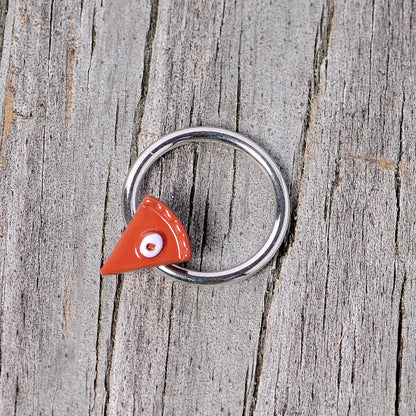 16 Gauge 3/8 Brown Pumpkin Pie Thanksgiving Holiday BCR Captive Ring