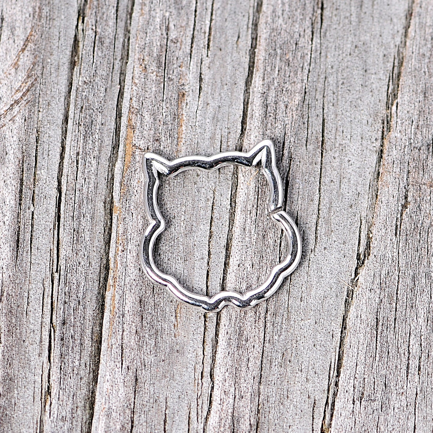 16 Gauge 3/8 Steel Barn Owl Halloween Cartilage Closure Ring
