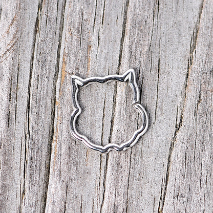 16 Gauge 3/8 Steel Barn Owl Halloween Cartilage Closure Ring