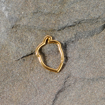 16 Gauge 3/8 Gold Tone Autumn Acorn Closure Ring