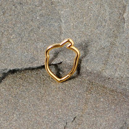 16 Gauge 3/8 Gold Tone Autumn Acorn Closure Ring