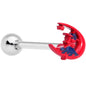 Red Blue Witch Moon Halloween Barbell Tongue Ring