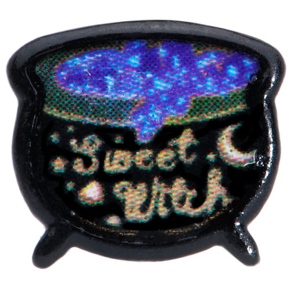 16 Gauge 5/16 Black Sweet Witch Cauldron Halloween Labret Monroe Tragus