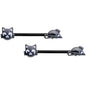 14 Gauge 9/16 Black Cat Mouse Halloween Barbell Nipple Ring Set