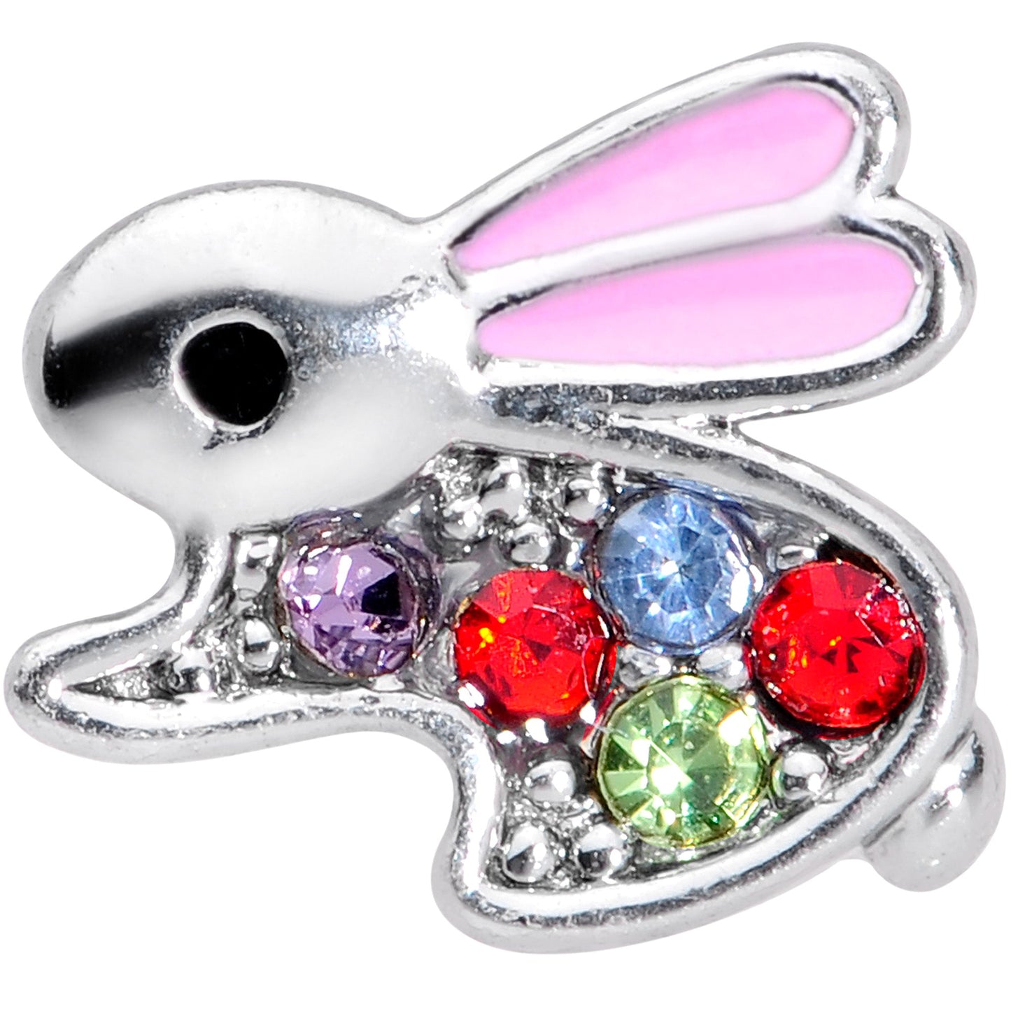 16 Gauge 5/16 Clear Red Green Gem Rabbit Labret Monroe Tragus