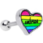 16 Gauge 1/4 Rainbow Embrace Pride Heart Cartilage Tragus