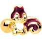 16 Gauge 1/4 Gold Tone Squirrel Cartilage Tragus Earring