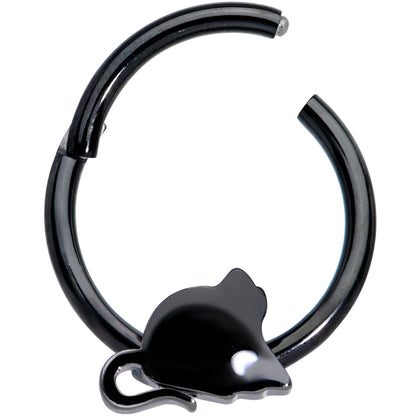 16 Gauge 3/8 Black Mouse Septum Clicker