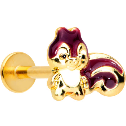 16 Gauge 5/16 Gold Tone Squirrel Labret Monroe Tragus