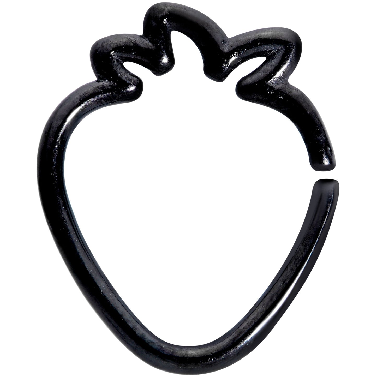 16 Gauge 5/16 Black Plated Fruit Strawberry Closure Ring