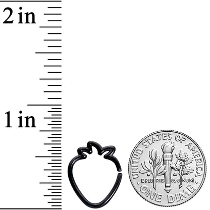 16 Gauge 5/16 Black Plated Fruit Strawberry Closure Ring
