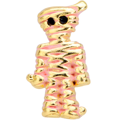 16 Gauge 5/16 Gold Tone Mummy Halloween Labret Monroe Tragus