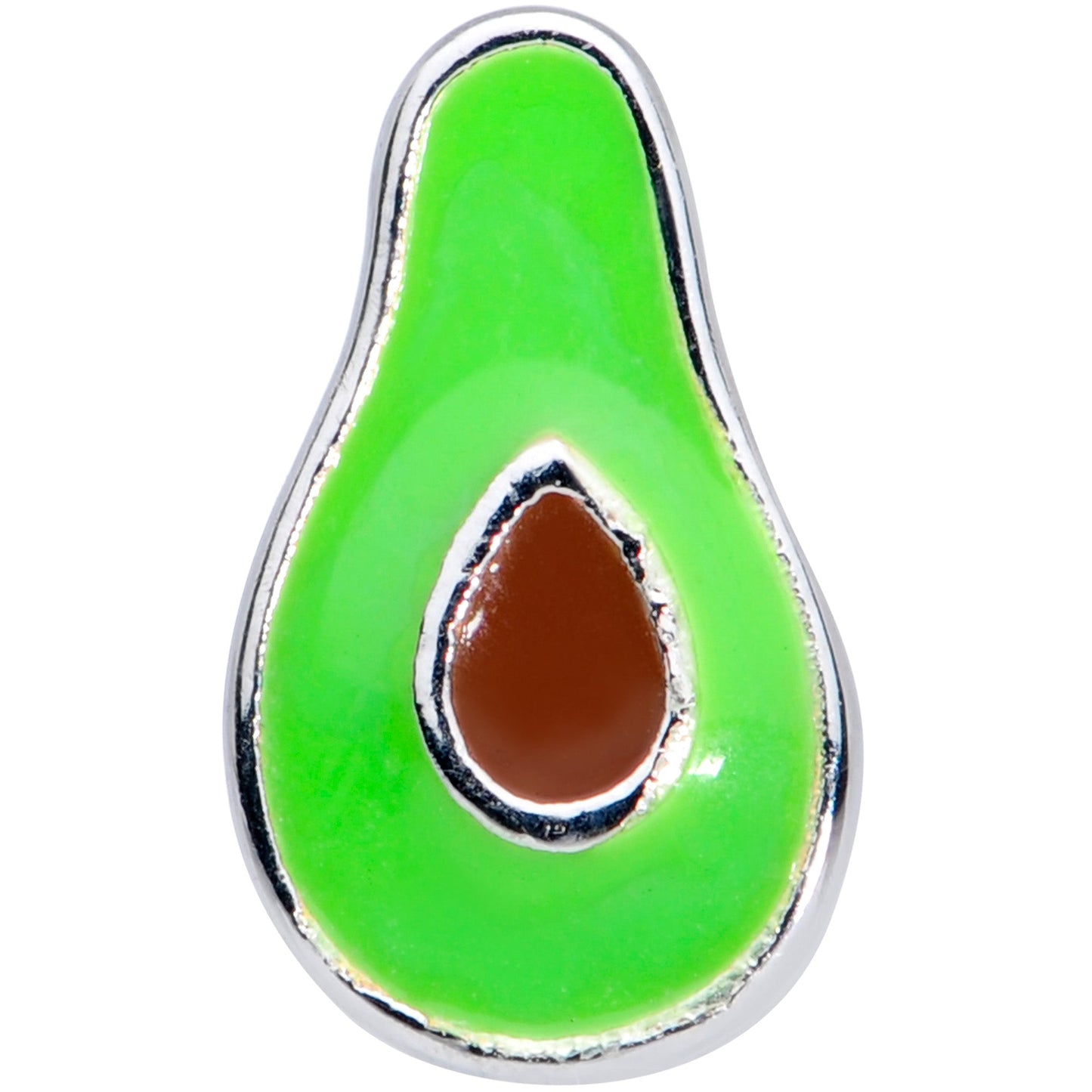 16 Gauge 1/4 Groovy Green Avocado Fruit Cartilage Tragus Earring