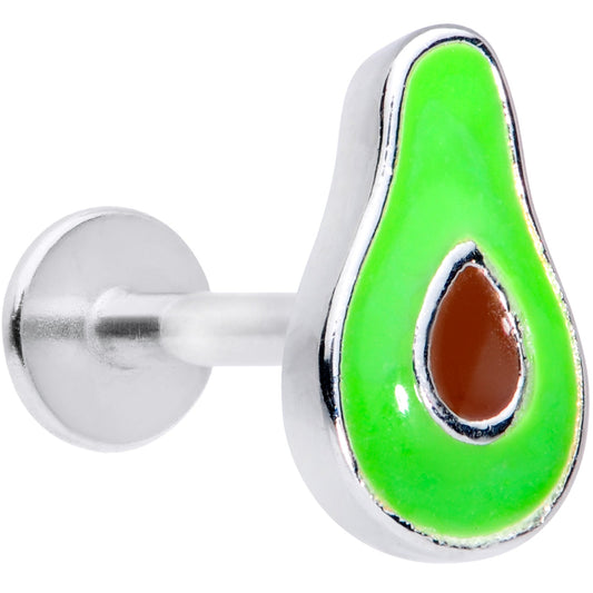 16 Gauge 3/8 Groovy Green Avocado Fruit Labret Monroe Tragus