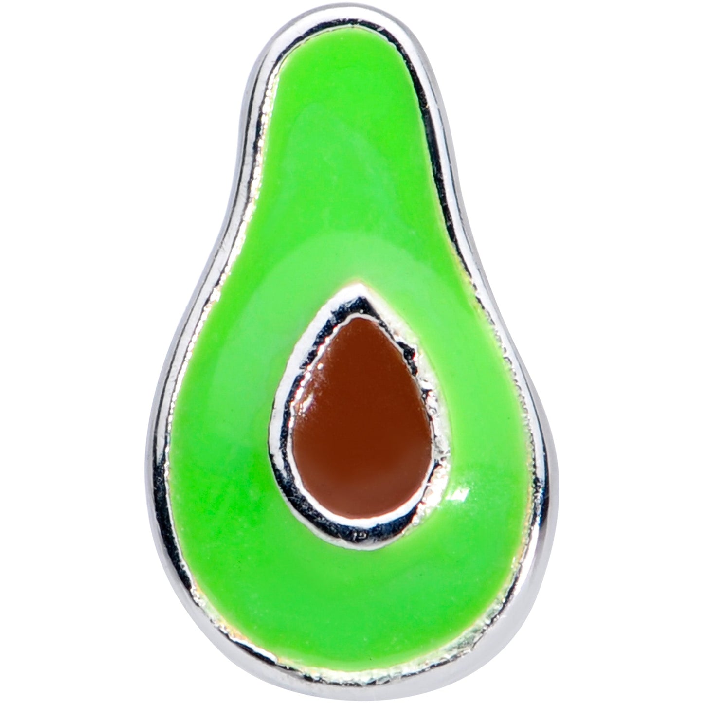 16 Gauge 3/8 Groovy Green Avocado Fruit Labret Monroe Tragus