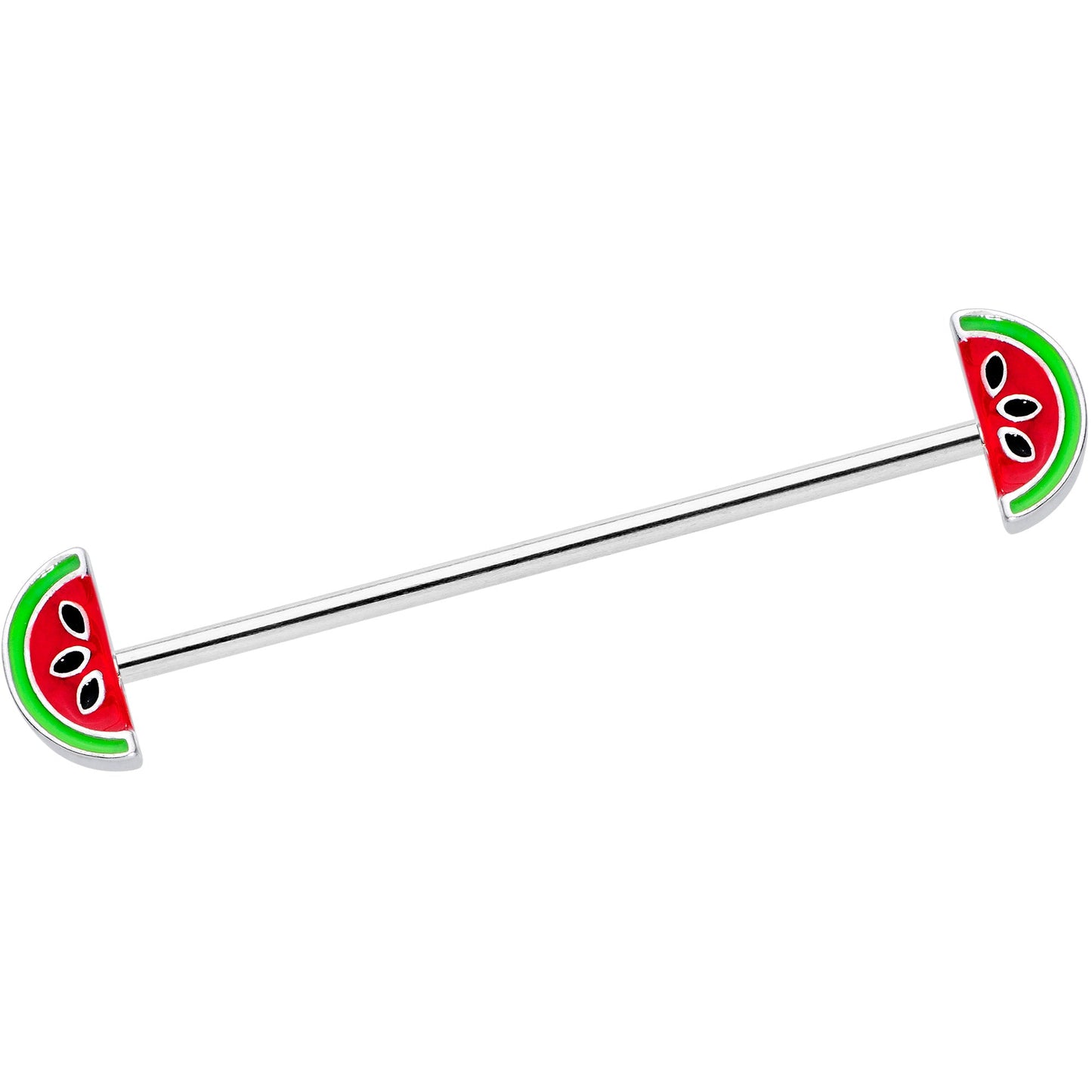 14 Gauge Red Green Juicy Watermelon Industrial Barbell 38mm