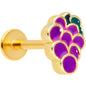 16 Gauge 5/16 Gold Tone Sweet Purple Grapes Labret Monroe Tragus