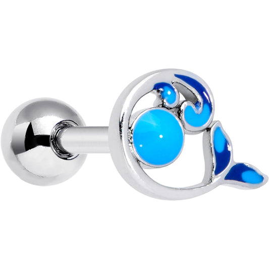 16 Gauge 1/4 Whale in the Water Nautical Cartilage Tragus