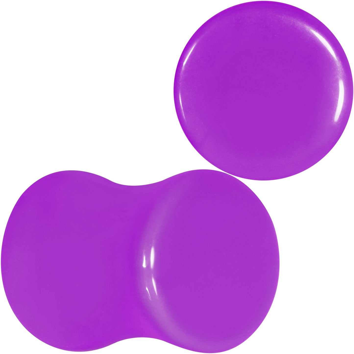 Purple Acrylic Saddle Plug Set 8 Gauge to 00 Gauge