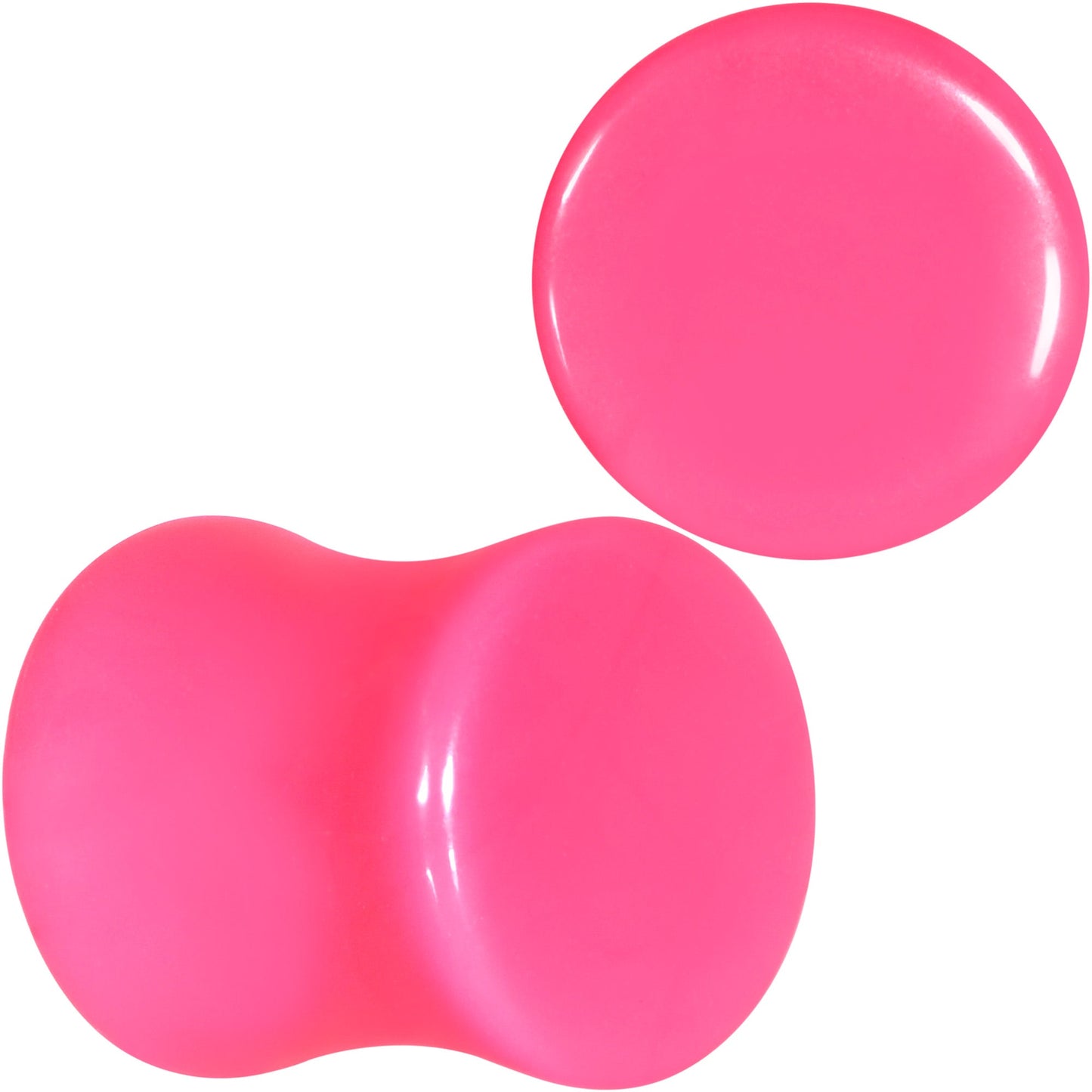 Hot Pink Acrylic Saddle Plug Set 8 Gauge to 00 Gauge
