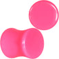 Hot Pink Acrylic Saddle Plug Set 8 Gauge to 00 Gauge