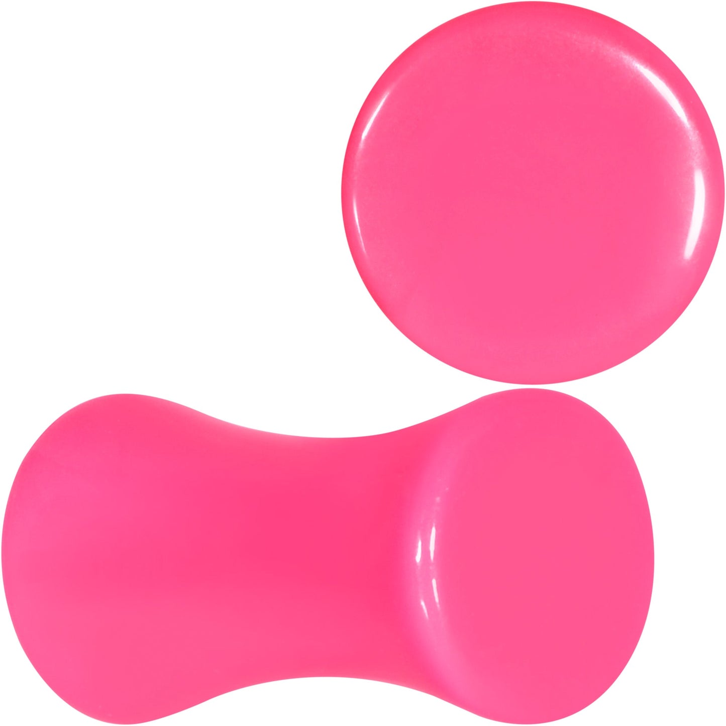 Hot Pink Acrylic Saddle Plug Set 8 Gauge to 00 Gauge