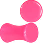 Hot Pink Acrylic Saddle Plug Set 8 Gauge to 00 Gauge