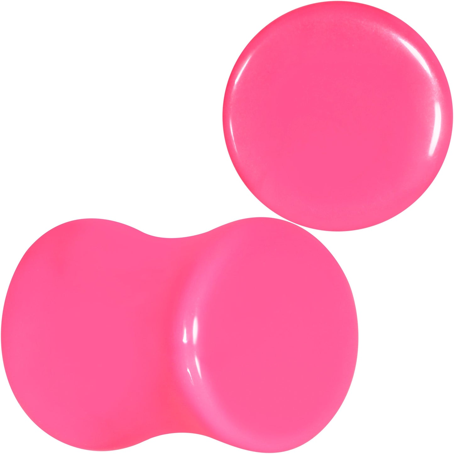 Hot Pink Acrylic Saddle Plug Set 8 Gauge to 00 Gauge