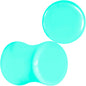 Aqua Acrylic Saddle Plug Set 8 Gauge to 00 Gauge