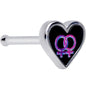 20 Gauge 5/16 Lesbian Love Heart Nose Bone